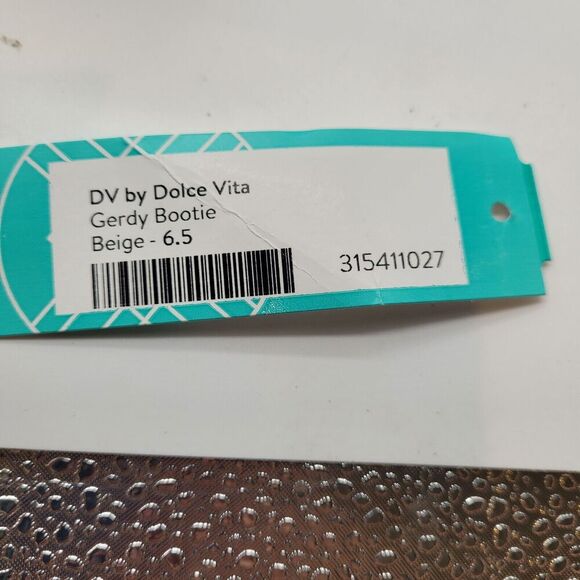 Dolce Vita Womens Booties Gerdy Beige Vegan Leather Ankle Wedge Neutral Size 6.5 - Picture 9 of 9